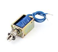 sourcing map JF-1039B DC 12V 400mA 25N/10mm Pousser Tirer à cadre ouvert type électro-aimant solénoïde