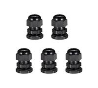 sourcing map Joint de Presse-étoupe M18 Réglable pour Fil 5-10mm Noir 5Pcs