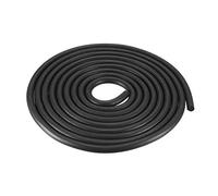sourcing map Joint d'étanchéité en caoutchouc mousse 8 mm de diamètre 3 mètres de long Noir