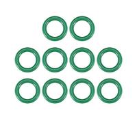 sourcing map Joints Toriques en Caoutchouc Fluoré 10mm OD 6mm ID 2mm Largeur FKM Joint Étanchéité pour Machines Plomberie Vert 10Pcs