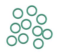 sourcing map Joints Toriques en Caoutchouc Fluoré 11mm OD 8mm ID 1,5mm Largeur FKM Joint Étanchéité pour Machines Plomberie Vert 10Pcs