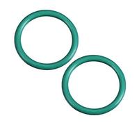 sourcing map Joints Toriques en Caoutchouc Fluoré 19mm OD 15mm ID 2mm Largeur FKM Joint Étanchéité pour Machines Plomberie Vert 2Pcs