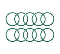 sourcing map Joints Toriques en Caoutchouc Fluoré 22mm OD 19mm ID 1,5mm Largeur FKM Joint Étanchéité pour Machines Plomberie Vert 10Pcs