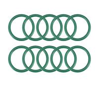 sourcing map Joints Toriques en Caoutchouc Fluoré 37mm OD 30,8mm ID 3,1mm Largeur FKM Joint Étanchéité pour Machines Plomberie Vert 10Pcs