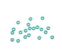 sourcing map Joints Toriques en Caoutchouc Fluoré 3mm OD 1mm ID 1mm Largeur FKM Joint Étanchéité pour Machines Plomberie Vert 20Pcs