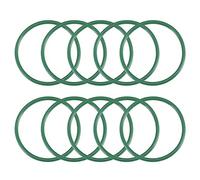 sourcing map Joints Toriques en Caoutchouc Fluoré 40mm OD 36mm ID 2mm Largeur FKM Joint Étanchéité pour Machines Plomberie Vert 10Pcs