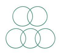 sourcing map Joints Toriques en Caoutchouc Fluoré 45mm OD 42mm ID 1,5mm Largeur FKM Joint Étanchéité pour Machines Plomberie Vert 5Pcs