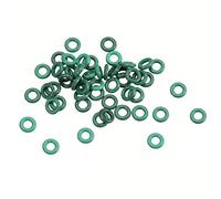 sourcing map Joints Toriques en Caoutchouc Fluoré 4mm OD 2mm ID 1mm Largeur FKM Joint Étanchéité pour Machines Plomberie Vert 50Pcs