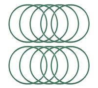 sourcing map Joints Toriques en Caoutchouc Fluoré 53mm OD 49mm ID 2mm Largeur FKM Joint Étanchéité pour Machines Plomberie Vert 10Pcs