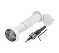 sourcing map Judas de porte, judas de porte avec foret de 16 mm pour porte d'entrée de 6,3 cm à 11,4 cm, grand angle de 200 degrés, caches d'intimité inversés, blanc
