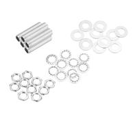 sourcing map Kit de 35 raccords de tuyau de lampe de 3,6 cm avec rondelles hexagonales, filetage fin M10 pour réparation de tubes creux - Assortiment de fixations pour lustre, plafonnier - Bricolage