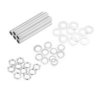 sourcing map Kit de 35 raccords de tuyau de lampe de 7,6 cm avec rondelles hexagonales, filetage fin M10 pour réparation de tubes creux - Assortiment de fixations pour lustre, plafonnier - Bricolage