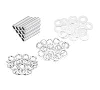 sourcing map Kit de 70 raccords de tuyau de lampe de 3,6 cm avec rondelles hexagonales, filetage fin M10 pour réparation de tubes creux - Assortiment de fixations pour lustre, plafonnier - Bricolage