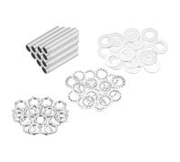 sourcing map Kit de 70 raccords de tuyau de lampe de 4,1 cm avec rondelles hexagonales, filetage fin M10 pour réparation de tubes creux - Assortiment de fixations pour lustre, plafonnier - Bricolage