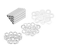 sourcing map Kit de 70 raccords de tuyau de lampe de 5,1 cm avec rondelles hexagonales, filetage fin M10 pour tube creux - Assortiment de fixations pour montage de lustres, plafonniers, bricolage