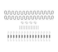 sourcing map Kit de réparation de ressorts d'ameublement, 2 pièces de 60 cm, en acier au carbone, ressorts serpentins avec crochets d'équilibre, clips à ressort S, vis pour canapé, noir