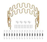 sourcing map Kit de réparation de ressorts d'ameublement de 55,1 cm, en acier au carbone, kit de réparation de coussins d'affaissement avec crochets d'équilibre, clips à ressort en S, vis pour canapé