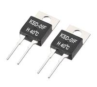 sourcing map KSD-01F Thermostat Contrôleur température 40℃ N.O Normalement Ouvert 2pcs