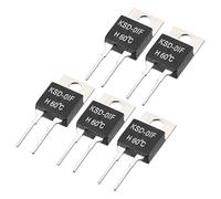 sourcing map KSD-01F Thermostat Contrôleur température 60℃ N.O Normalement ouvert 5pcs
