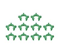 sourcing map Laboratoire Joint Clip Plastique Pince Montage Clips pour 24/25 ou 24/40 Verre Cône Joints Laboratoire Connecteur Vert 10Pcs