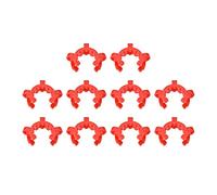 sourcing map Laboratoire Joint Clip Plastique Pince Montage Clips pour 29/26 ou 29/42 Verre Cône Joints Laboratoire Connecteur Rouge 10Pcs