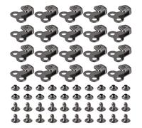 sourcing map Lacet Crochet 20x18x7mm Alliage Randonnée Bottes Chaussures Accessoires Boucle avec Rivets Foncé Gris 20 Ensemble