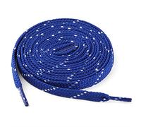 sourcing map lacets plats athlétiques en sergé double couleur 3 paires pour tous les types de baskets décontractées Bleu blanc-2 120 cm/47.2"