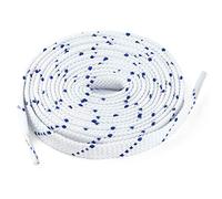sourcing map lacets plats athlétiques en sergé double couleur 3 paires pour tous les types de baskets décontractées Blanc bleu 120 cm/47.2"
