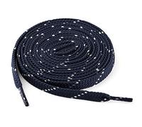 sourcing map lacets plats athlétiques en sergé double couleur pour tous les types de baskets décontractées 3 paires Bleu marine blanc 140 cm/55"