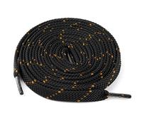 sourcing map lacets plats athlétiques en sergé double couleur pour tous les types de baskets décontractées 3 paires Noir jaune 140 cm/55"