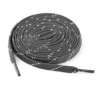 sourcing map lacets plats athlétiques en sergé double couleur pour tous les types de baskets décontractées 3 paires Gris blanc 140 cm/55"
