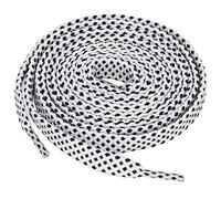 sourcing map lacets plats creux à pois couche 3 paires pour baskets décontractées chaussures de sport Blanc noir 120 cm/47.2"