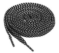 sourcing map lacets plats creux à pois double couche 3 paires pour baskets décontractées chaussures Noir Blanc2 100 cm/39.5"