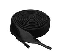 sourcing map Lacets plats en velours de 1,5 cm de large pour baskets, chaussures et bottes, Noir , 140cm/55"
