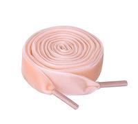 sourcing map Lacets plats en velours de 1,5 cm de large pour chaussures de sport, bottes, Couleur corail clair, 90cm/35"