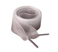 sourcing map Lacets Plats Larges 2,5cm pour Lacets Chaussures Organza Couleur Dégradé pour Femmes Café blanc 120 cm / 47 "