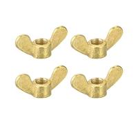 sourcing map Laiton Aile Écrous, M10 Papillon Écrou Main Torsion Serrer Attaches pour Meubles, Machinerie, Électronique Equipment, 4Pcs