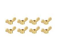 sourcing map Laiton Aile Écrous, M4 Papillon Écrou Main Attaches Serrage Torsion pour Meubles, Machines, Électronique Équipement, 8Pcs