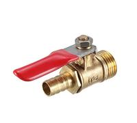 sourcing map Laiton Air Robinet tournant sphérique Interrupteur arrêt NPT Mâle G 3/8 à 5/16" Tuyau Barb