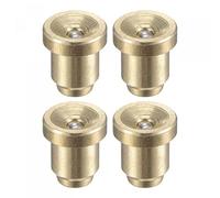 sourcing map Laiton Bouton Poussoir Bride Graisse Huile Coupe 6mm Bille Graisseur pour Lubrification Système 4 pièces