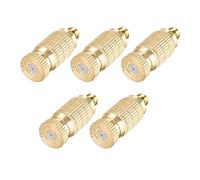 sourcing map Laiton Brumisateur - 3/16 Pouce Fileté Buée Vaporisateur Tête pour Extérieur Système 5Pcs d'or Dia Orifice 0.5mm
