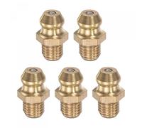 sourcing map Laiton Droit Graisse Raccord M6 x 0,75mm Filetage Hydraulique Graisse Raccord Accèsoires, 5Pcs