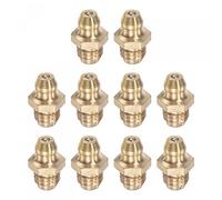 sourcing map Laiton Droit Graisse Raccord M8 x 1,25mm Filetage Hydraulique Graisse Raccord Accèsoires, 10Pcs