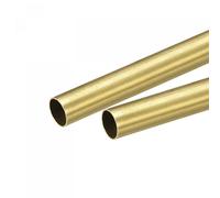 sourcing map Laiton Rond Tube 12mm OD 0.5mm Paroi Épaisseur 200mm Longueur Tuyau Tubes 2 Pcs