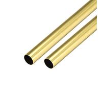 sourcing map Laiton Rond Tube 300mm Longueur 14mm Diamètre Externe 0.5mm Mur Épaisseur Sans Soudure Droit Tube Tuyau 2Pcs