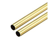 sourcing map Laiton Rond Tube 300mm Longueur 8.5mm Diamètre Externe 0.2mm Paroi Épaisseur Sans Couture Droit Tuyau Tubes 2 Pcs