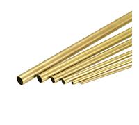 sourcing map Laiton Tube 1,5mm 2,5mm 3,5mm 4,5mm 5,5mm 6,5mm OD x 0,2mm Paroi Épaisseur 300mm Longueur Métal Tube 6Pcs