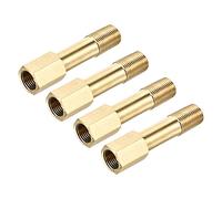 sourcing map Laiton Tube Raccord G1/8 Femelle à G1/8 Mâle Filet Adaptateur 50mm Longueur Extension Connecteur Hexagonal Tube Couplage 4 Coffret