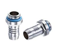 sourcing map Laiton Tuyau Raccord G1/4 Filetage avec OD 11mm Buse pour PC Eau Système en refroidissant 6Pcs