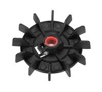 sourcing map Lame de ventilateur de moteur 116 mm x 14 mm Alésage rond en plastique noir avec 12 ailettes